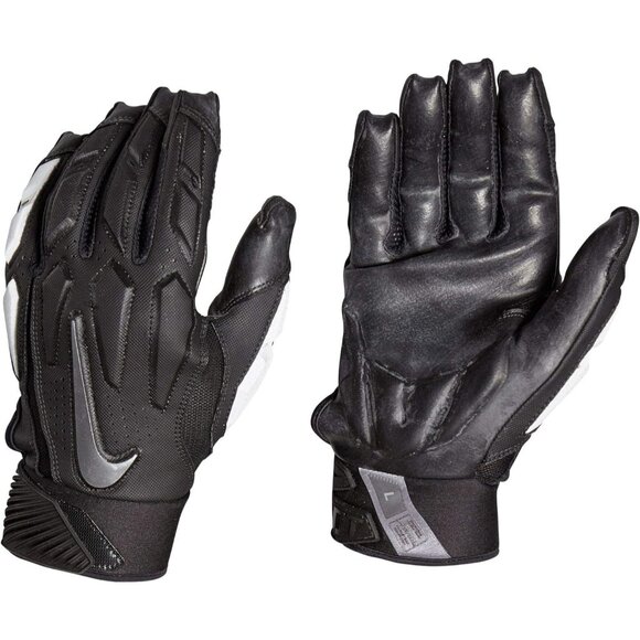 Nike D-Tack 6.0 Football Gloves, Black/White, Adult Unisex Size L #NFG21937 - Picture 4 of 9